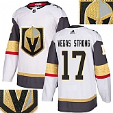 Vegas Golden Knights #17 Vegas Strong White With Special Glittery Logo Adidas Jersey,baseball caps,new era cap wholesale,wholesale hats